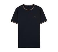 Fred Perry Twin Tipped Logo Cotton T-shirt - Navy - XL