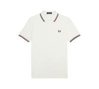 Fred Perry Twin Tipped Piqué Cotton Polo Shirt - White - Xxl