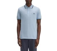 Short Sleeve Twin Tipped Polo Shirt Light Smoke Navy, Medium