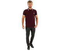 Fred Perry M3600 Twin Tipped Polo Shirt - Oxblood - M3600-597 TWIN TIP