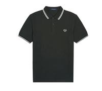 Fred Perry Twin Tipped Polo Shirt Night Green/Snow White - M