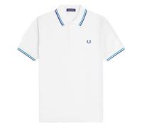 Fred Perry Twin Tipped Polo Shirt Snow White/Deep Mint/Soho Eclipse - L