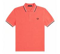 Fred Perry Twin Tipped Polo Shirt Strawberry Cream/Ecru/Black - XL