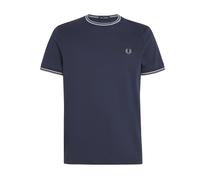 Fred Perry Twin Tipped T-Shirt, Dark Airforce/Lilac/Bayleaf (UK, Alpha, XL, Regular, Regular, Dark Airforce/Lilac/Bayleaf)
