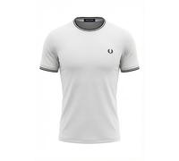 Fred Perry Twin Tipped T-Shirt, Men's T-Shirt, white, XL