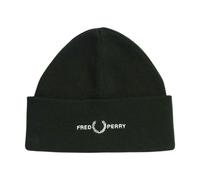 Fred Perry Unisex Adult Graphic Logo Beanie - Dark Green - Dark Green - One Size