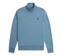 Fred Perry Unisex Adult Half Zip Tipped Sleeve SweatshirtXS Blue SY569