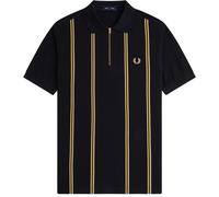 Fred Perry Vertical Stripe Polo Shirt - Black/Champ S S