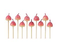 Fred Woodland Wicks - 10 Mushroom Shaped Birthday Candles