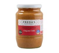 Freda’s Chipotle Chilli Peanut Butter 750g - Smoky, Spicy Nut Butter with Crunchy Peanuts & Cornish Sea Salt - Vegan, Natural, Gourmet Spread