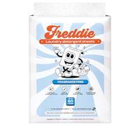 Freddie Laundry Detergent Sheets - Fragrance Free Unscented - 60 Loads (30 Sheets) - Concentrated Eco Friendly Liquid-less Strips