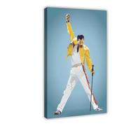 Freddie Mercury Canvas Poster Bedroom Decor Sports Landscape Office Room Decor Gift Frame-style 12x18inch(30x45cm)
