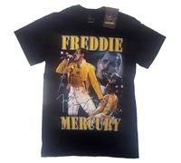 Freddie Mercury Live On Stage T-Shirt in Black | Size: Medium Freddie Mercury Black M