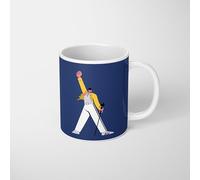 Freddie Mercury Mug Cartoon Style Music Legend Inspired Coffee Cup Novelty Tea Mug 11oz Gift Mug with Optional Matching Coaster or Magic Heat Changing