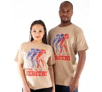 Freddie Mercury Multicolour Photo T-Shirt in Light Sand | Size: Small Freddie Mercury Light Sand S