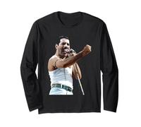 Freddie Mercury Of Rock Group Queen At Live Aid 1985 Long Sleeve T-Shirt