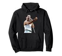 Freddie Mercury Of Rock Group Queen At Live Aid 1985 Pullover Hoodie