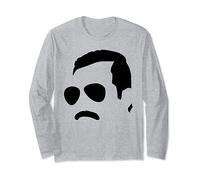 Freddie Mercury Official Block Face Long Sleeve T-Shirt