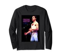 Freddie Mercury Official Neon Mic Long Sleeve T-Shirt