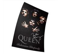 Freddie Mercury poster wall art - QUEEN' ROCK BAND Rock legends Poster print Size 12 x 18 Inches (30 cm x 46 cm) (300mm x 460mm) Frosted Finish Paper Material Gift Decorative Print Wall