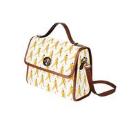 (Freddie Mercury Queen_22989) Canvas Crossbody Handbag with Lock Top All Over Print Retro Messenger Bag for Women, Girl Brown Trim & Adjustable Shoulder Strap Waterproof 10.8"L