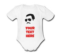 FREDDIE MERCURY QUEEN Babygrow Add your own text - INSTANT PREVIEW AVAILABLE Baby Vest Grow