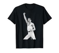 Freddie Mercury Queen Live Aid Wembley Stadium 1985 T-Shirt, Men, Black, X-Large