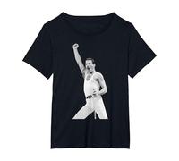 Freddie Mercury Queen Live Aid Wembley Stadium 1985 T-Shirt, Women's Plus, Black, 6X