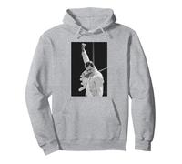 Freddie Mercury Queen Live St James Park Newcastle Pullover Hoodie, Adult Unisex, Heather Grey, Medium