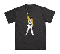 Freddie Mercury T Shirt for Men, Machine Washable Mens T Shirt, Mens Black Tshirt, Graphic T Shirt, Queen T Shirts for Men UK, Freddie Mercury Gifts, Band T Shirt for Men - Genuine Queen Merchandise