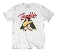 Freddie Mercury Triangle Official Tee T-Shirt Mens Unisex (Small) White