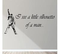 Freddie Mercury Wall Art Decal Sticker Mural Decor Motto Quote Queen Bohemian Rhapsody Singer Music Artis Lyrics