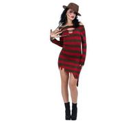 Freddy Krueger A Nightmare On Elm Street Fancy Dress Costume Ladies Small - UK 8