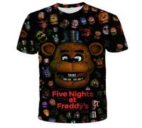 (Freddy, M) Five Nights At Freddys Men Tshirt Foxy Bonnie Print Summer Wear Shortsleeved