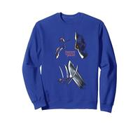Freddy vs Jason Face Off Sweatshirt, Adult Unisex, Royal Blue, X-Large