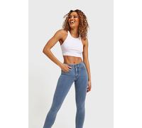 Freddy Women's N.O.W Denim High Waisted 7/8 Length Jeans in Light Blue | Size: Large Freddy Light Blue L