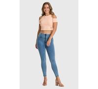 Freddy Women's WR.UP Denim High Waisted 7/8 Length Jeans in Light Blue | Size: Small Freddy Light Blue S
