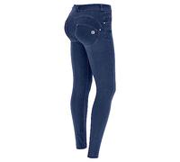 FREDDY - WR.up® High Waisted Superskinny Push Up Jeans in Navetta Denim, 40% Cotton 36% Polyester 11% Viscose 10% Lyocell 3% Elastane, Dark Jeans-Yellow Seam, S