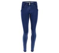 FREDDY WR.UP® Regular-Rise Skinny-fit Trousers in Dark Denim - Dark Jeans-Yellow Seam - Extra Small