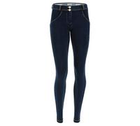 FREDDY WR.UP® Regular-Rise Skinny-fit Trousers in Dark Denim - Dark Jeans-Yellow Seam - Medium