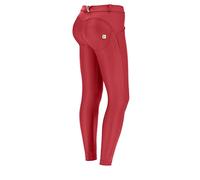 FREDDY Women's Wr.up Superskinny 7/8 Waist Regular Imitation Leather - Special Edition Casual Pants, Deep Claret, L