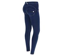 FREDDY - Wr.up® Superskinny Push Up Organic Jersey-Denim Jeggings, Dark Jeans-Yellow Seam, Medium
