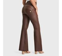 Freddy Wrup Faux Leather - Super High Waisted - Super Flare - Chocolate - 8, Chocolate