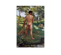 Frederic Bazille Artwork【The Fisherman with A Net】Poster Artworks Picture Print Wall Art Painting Canvas Gift Decor Homes Decorative 12x18inch(30x45cm)