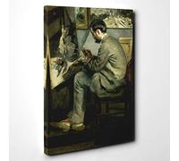 Frederic Bazille Portrait of Auguste Renoir Canvas Print | Gallery Wrapped 30mm Frame Wall Art | 30x20 inches | Ready to Hang | Modern People Picture | Living Room Bedroom Lounge Office