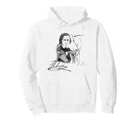 Frederic Chopin Ink Portrait Signature Sheet Music Pullover Hoodie