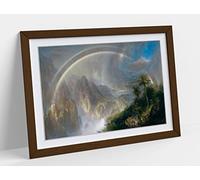 Frederic Church, Rainy Season In Tropics - Framed Wall Art Print Picture - A4 - Walnut Frame