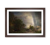 Frederic Edwin Church Aegean Sea Framed Print | A2 Walnut Framed Wall Art | Ready to Hang | Modern Religious Picture | Living Room Bedroom Lounge Office