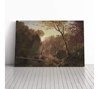 Frederic Edwin Church Autumn in North America Canvas Print | Gallery Wrapped 30mm Frame Wall Art | 30x20 inches | Ready to Hang | Modern Landscape Picture | Living Room Bedroom Lounge Office
