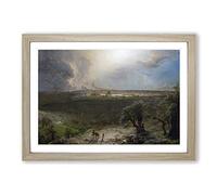 Frederic Edwin Church Jerusalem from The Mount of Olives Framed Print | A2 Oak Framed Wall Art | Ready to Hang | Modern Religious Picture | Living Room Bedroom Lounge Office